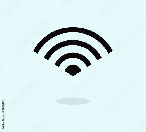 Wi fi internet icon. Wireless icon. Flat vector illustration.