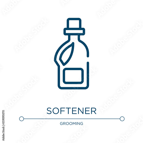 Softener icon. Linear vector illustration from hairdressing collection. Outline softener icon vector. Thin line symbol for use on web and mobile apps, logo, print media.
