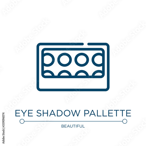 Eye shadow pallette icon. Linear vector illustration from pretty collection. Outline eye shadow pallette icon vector. Thin line symbol for use on web and mobile apps, logo, print media.