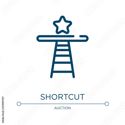 Shortcut icon. Linear vector illustration from business administration collection. Outline shortcut icon vector. Thin line symbol for use on web and mobile apps, logo, print media.