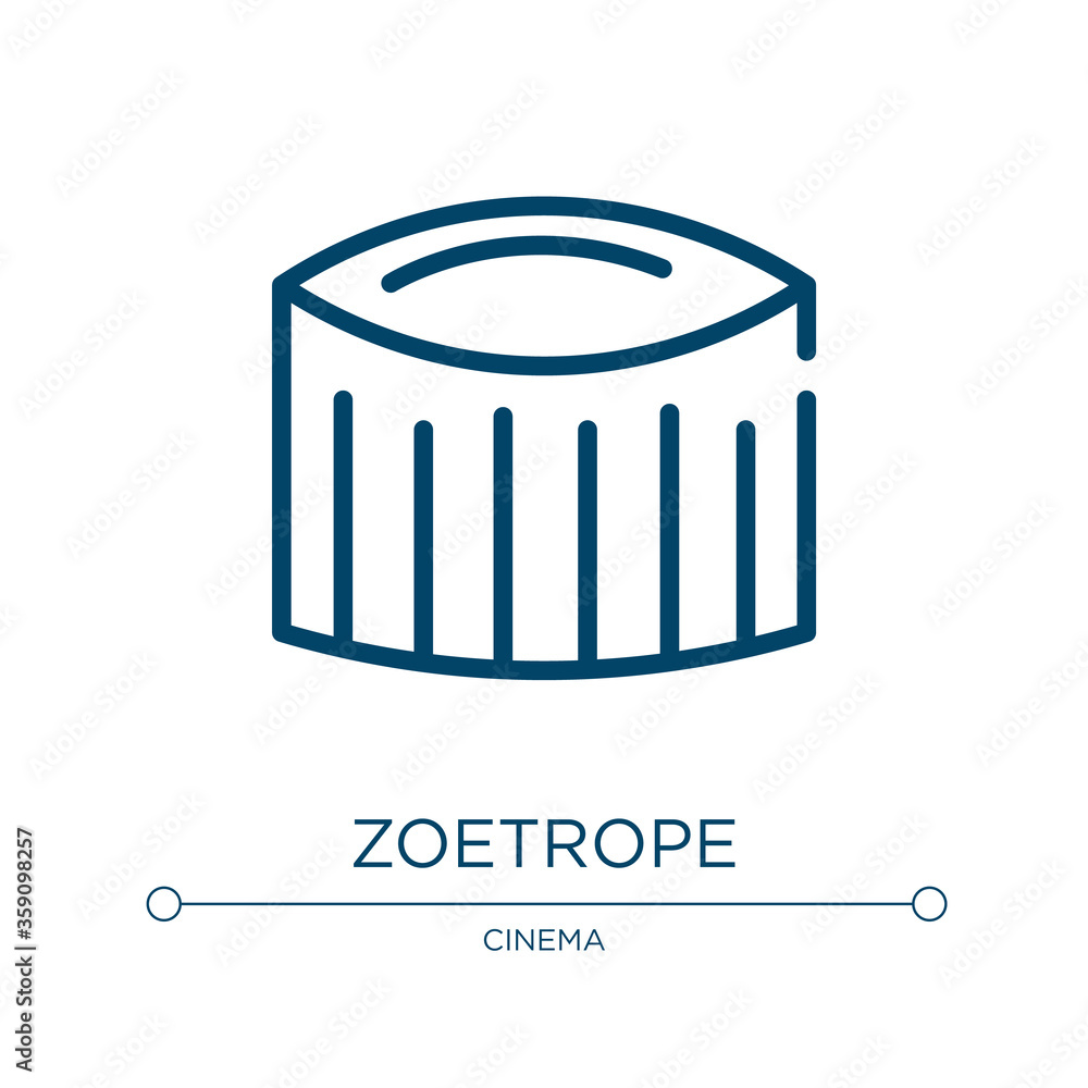 Zoetrope icon. Linear vector illustration from cinema collection. Outline zoetrope icon vector
