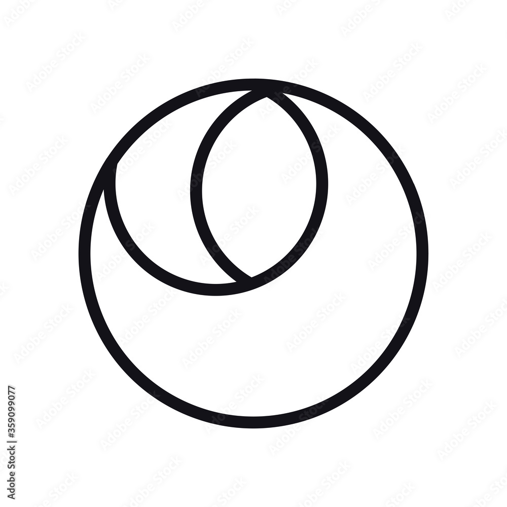 geometric and abstract circle line style icon vector design geometric and abstract circle line style icon vector design