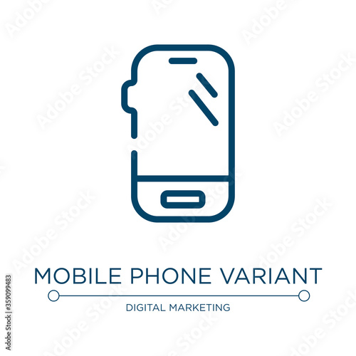 Mobile phone variant icon. Linear vector illustration from mobile phones collection. Outline mobile phone variant icon vector. Thin line symbol for use on web and mobile apps, logo, print media.