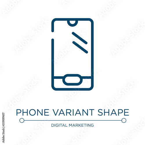 Phone variant shape icon. Linear vector illustration from phoneset collection. Outline phone variant shape icon vector. Thin line symbol for use on web and mobile apps, logo, print media.