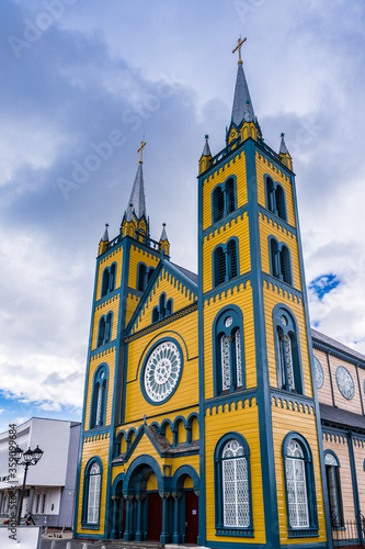 Saint Peter and Paul Cathedral, a wooden Roman Catholic cathedral, Historic Inner City of Paramaribo, UNESCO World Heritage, Suriname, South America photo