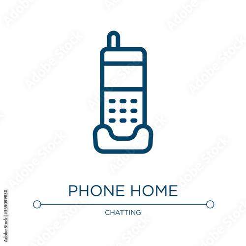 Phone home icon. Linear vector illustration from smartphones collection. Outline phone home icon vector. Thin line symbol for use on web and mobile apps, logo, print media.
