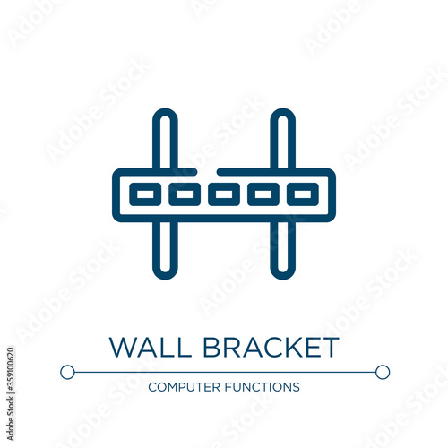 Wall bracket icon. Linear vector illustration from television collection. Outline wall bracket icon vector. Thin line symbol for use on web and mobile apps, logo, print media.