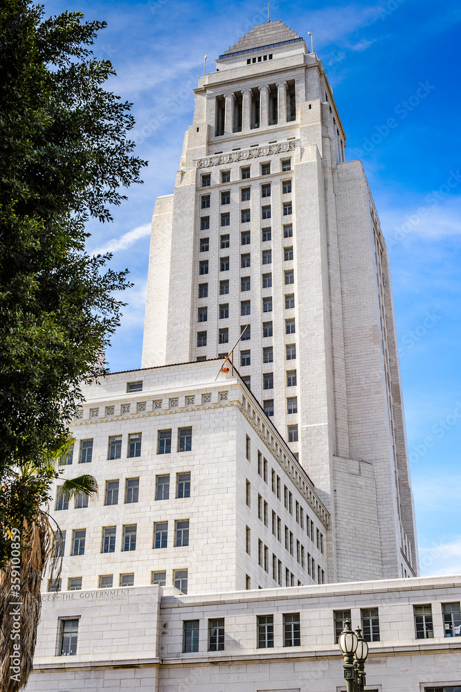 It's Los Angeles City Hall, California.The building was designed by John Parkinson, John C. Austin and was completed in 1928 It's Los Angeles City Hall, California.The building was designed by John Parkinson, John C. Austin and was completed in 1928