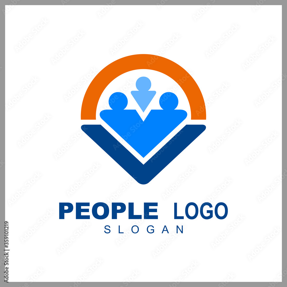 People logo design vector illustration, human care symbol, happy family icon, community foundation People logo design vector illustration, human care symbol, happy family icon, community foundation