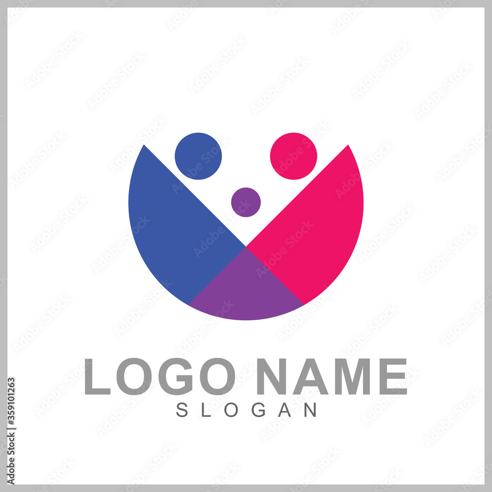 People logo design vector illustration, human care symbol, happy family icon, community foundation People logo design vector illustration, human care symbol, happy family icon, community foundation