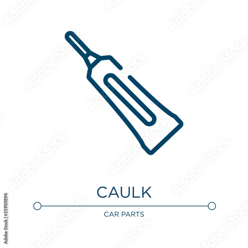 Caulk icon. Linear vector illustration from plumber collection. Outline caulk icon vector. Thin line symbol for use on web and mobile apps, logo, print media.