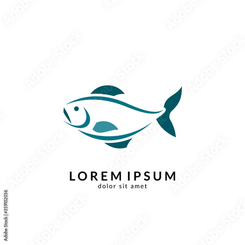 Fish logo vector template  suitable for fishing  restaurant seafood  market shop  business store  aquatic mascot and environment icon