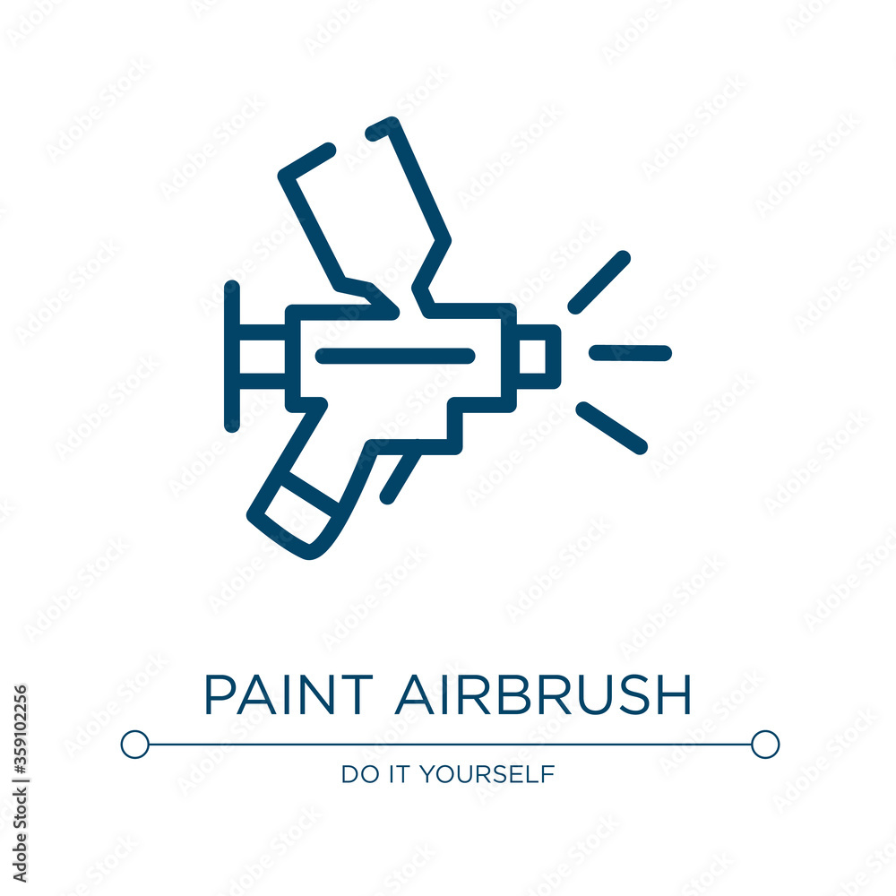 Paint airbrush icon. Linear vector illustration from tools and