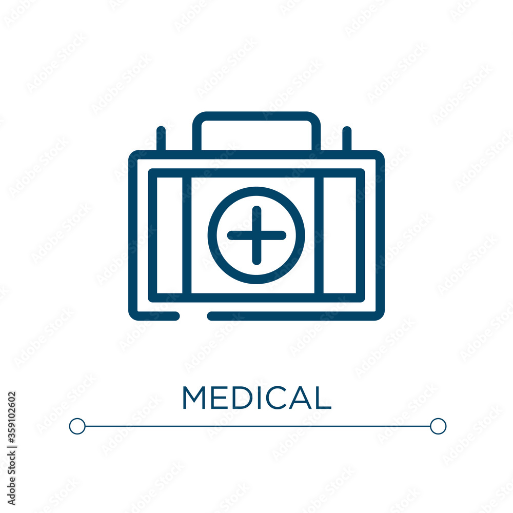 Medical icon. Linear vector illustration. Outline medical icon vector. Thin line symbol for use on web and mobile apps, logo, print media. Medical icon. Linear vector illustration. Outline medical icon vector. Thin line symbol for use on web and mobile apps, logo, print media.