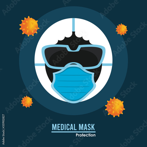 biosafety suit medical mask respiratory accessory for covid19 protection