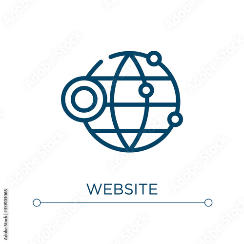 Website icon. Linear vector illustration. Outline website icon vector. Thin line symbol for use on web and mobile apps, logo, print media.