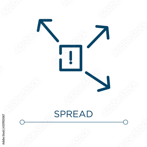 Spread icon. Linear vector illustration. Outline spread icon vector. Thin line symbol for use on web and mobile apps, logo, print media.