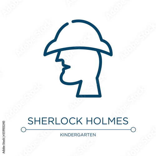 Sherlock holmes icon. Linear vector illustration from literature collection. Outline sherlock holmes icon vector. Thin line symbol for use on web and mobile apps, logo, print media.