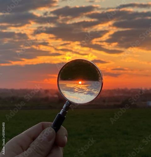 Foto atardecer rural