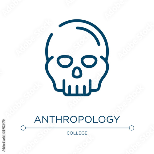 Anthropology icon. Linear vector illustration from knowledge collection. Outline anthropology icon vector. Thin line symbol for use on web and mobile apps, logo, print media.