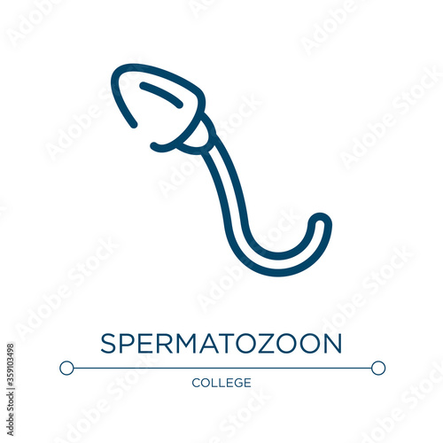 Spermatozoon icon. Linear vector illustration from science collection. Outline spermatozoon icon vector. Thin line symbol for use on web and mobile apps, logo, print media.