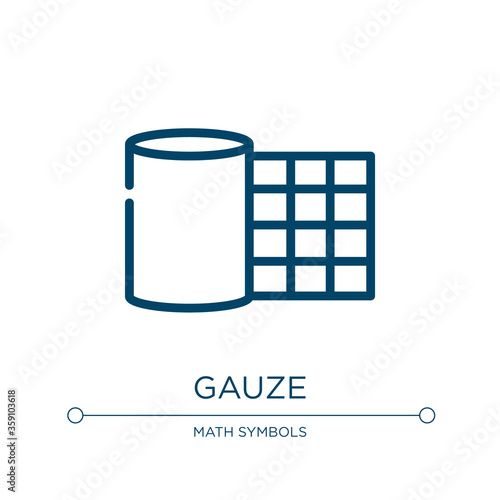 Gauze icon. Linear vector illustration from chemistry collection. Outline gauze icon vector. Thin line symbol for use on web and mobile apps, logo, print media.