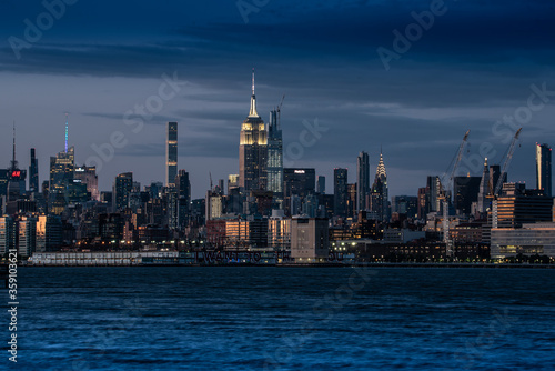 ciudad de nueva york, atardecer