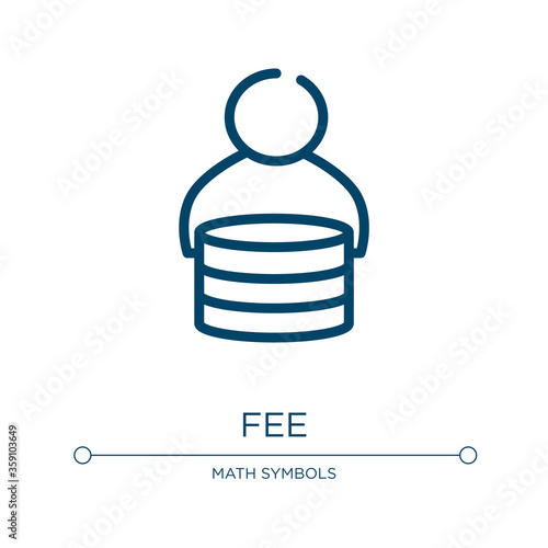 Fee icon. Linear vector illustration from university collection. Outline fee icon vector. Thin line symbol for use on web and mobile apps, logo, print media.