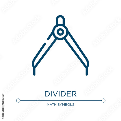 Divider icon. Linear vector illustration from in the library collection. Outline divider icon vector. Thin line symbol for use on web and mobile apps, logo, print media.