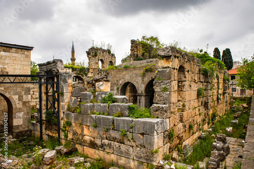 It's Ancient ruins in the historic part of Antalya, Turkey