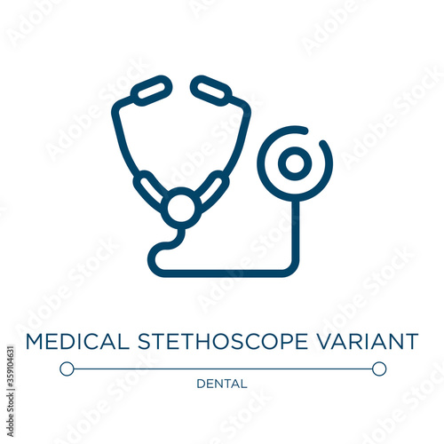 Medical stethoscope variant icon. Linear vector illustration from medicine collection. Outline medical stethoscope variant icon vector. Thin line symbol for use on web and mobile apps, logo, print