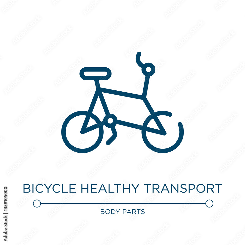 Bicycle healthy transport icon. Linear vector illustration from medicine and health collection. Outline bicycle healthy transport icon vector. Thin line symbol for use on web and mobile apps, logo, Bicycle healthy transport icon. Linear vector illustration from medicine and health collection. Outline bicycle healthy transport icon vector. Thin line symbol for use on web and mobile apps, logo,