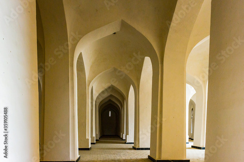 It's Mir-i Arab Madrasah entrance, Historic centre of Bukhara, U