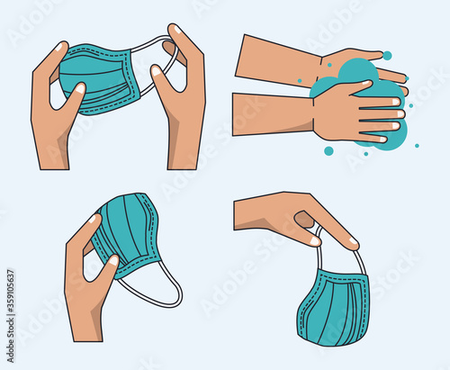 how to remove surgical mask safely infographic
