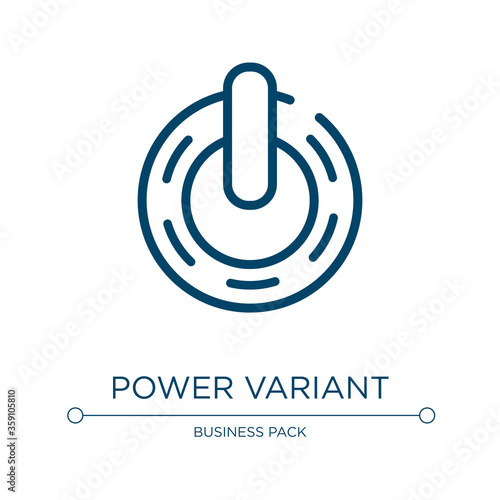 Power variant icon. Linear vector illustration from business pack collection. Outline power variant icon vector. Thin line symbol for use on web and mobile apps, logo, print media.