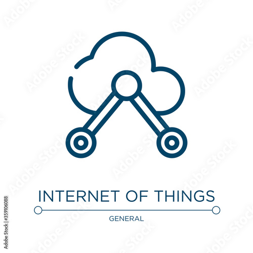 Internet of things icon. Linear vector illustration from general collection. Outline internet of things icon vector. Thin line symbol for use on web and mobile apps, logo, print media.