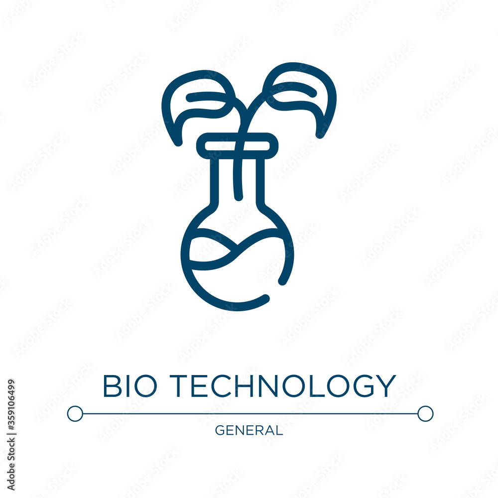 Bio technology icon. Linear vector illustration from general collection. Outline bio technology icon vector. Thin line symbol for use on web and mobile apps, logo, print media. Bio technology icon. Linear vector illustration from general collection. Outline bio technology icon vector. Thin line symbol for use on web and mobile apps, logo, print media.