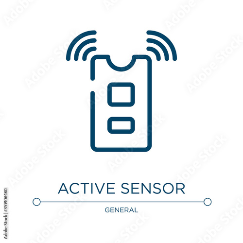 Active sensor icon. Linear vector illustration from general collection. Outline active sensor icon vector. Thin line symbol for use on web and mobile apps, logo, print media.