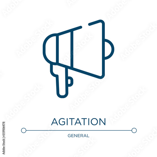 Agitation icon. Linear vector illustration from general collection. Outline agitation icon vector. Thin line symbol for use on web and mobile apps, logo, print media.
