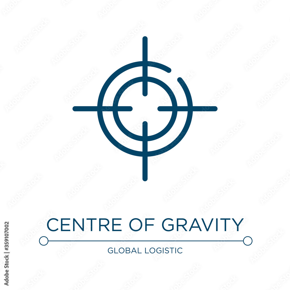 Centre of gravity icon. Linear vector illustration from shipping and ...