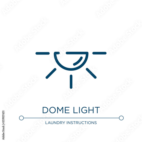 Dome light icon. Linear vector illustration from car dashboard signals collection. Outline dome light icon vector. Thin line symbol for use on web and mobile apps, logo, print media.