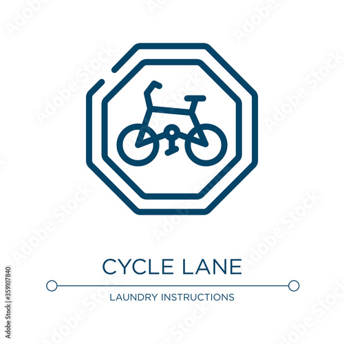Cycle lane icon. Linear vector illustration from traffic signs collection. Outline cycle lane icon vector. Thin line symbol for use on web and mobile apps, logo, print media.