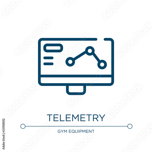 Telemetry icon. Linear vector illustration from racing collection. Outline telemetry icon vector. Thin line symbol for use on web and mobile apps, logo, print media.