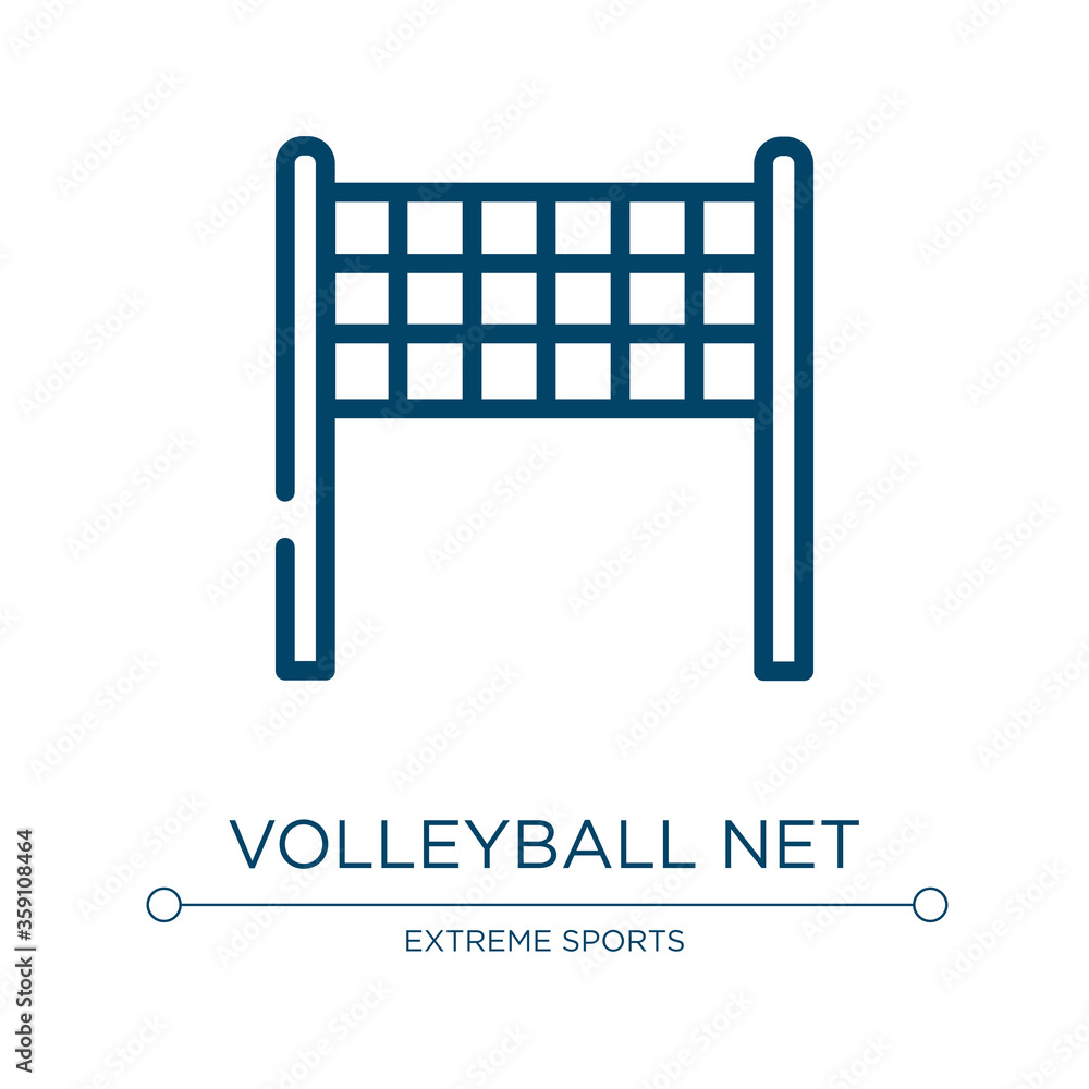 Volleyball net icon. Linear vector illustration from sport collection. Outline volleyball net icon vector. Thin line symbol for use on web and mobile apps, logo, print media. Volleyball net icon. Linear vector illustration from sport collection. Outline volleyball net icon vector. Thin line symbol for use on web and mobile apps, logo, print media.