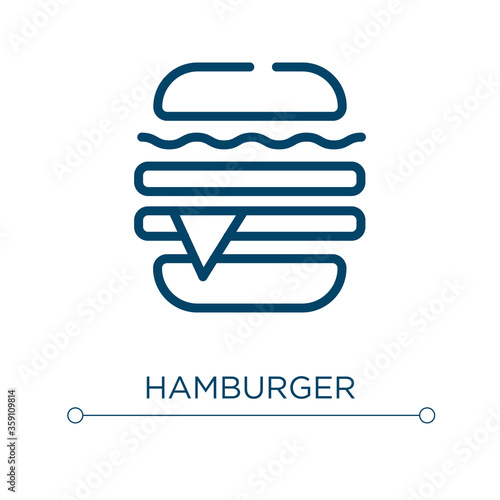 Hamburger icon. Linear vector illustration. Outline hamburger icon vector. Thin line symbol for use on web and mobile apps, logo, print media.