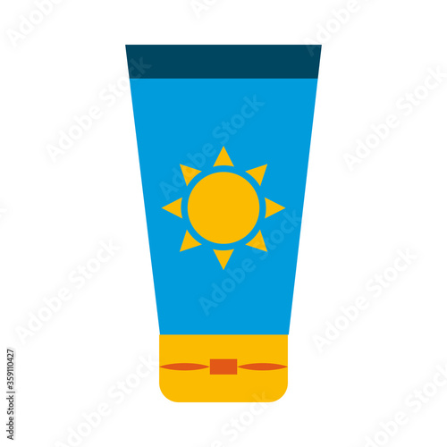 suncream flat style icon vector design