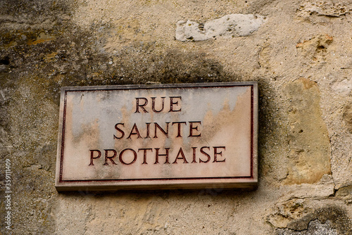Rue Sainte Prothaise in Senlis, Medieval town in the Oise department, France