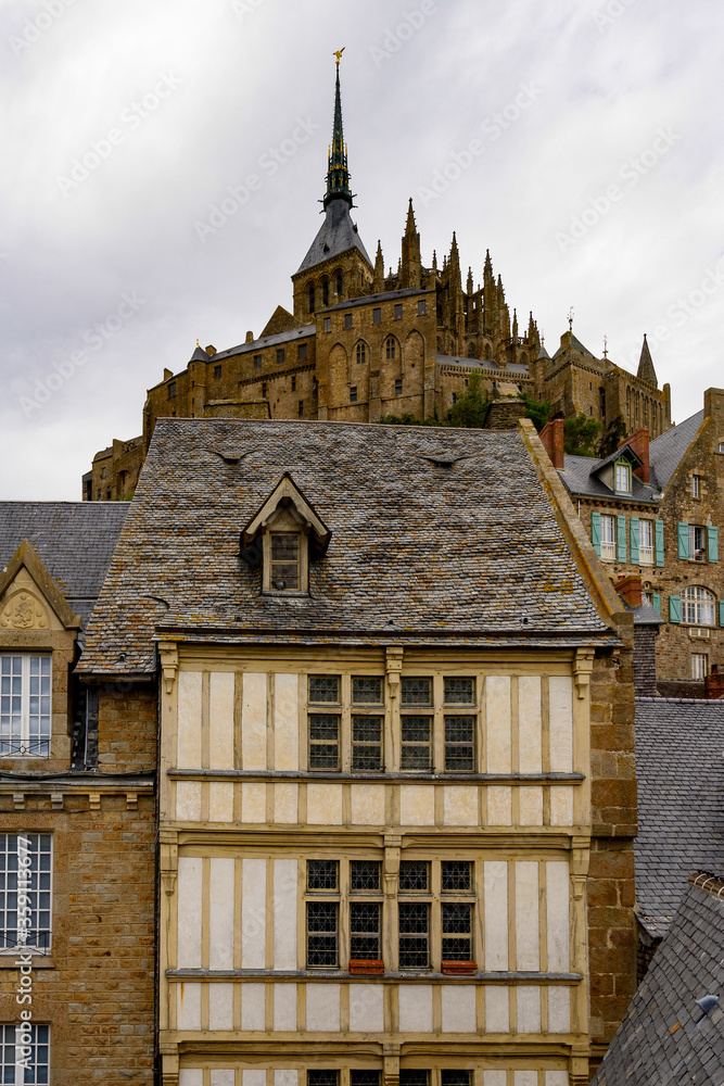 Fototapeta premium Le Mont Saint-Michel, an island commune in Normandy, France. UNESCO World Heritage