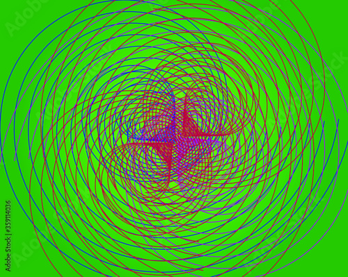 green and yellow spiral