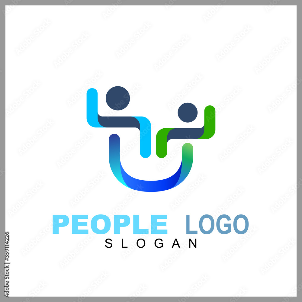 Family care logo template, people help and support symbol, medical clinic and healthy human logo vector Family care logo template, people help and support symbol, medical clinic and healthy human logo vector